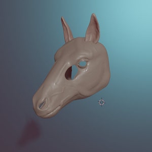Masque de cheval . Fichiers STL pour limpression 3D image 4