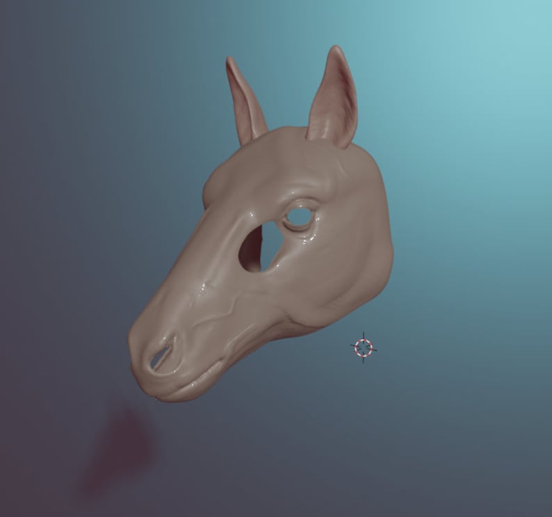 Masque de cheval . Fichiers STL pour limpression 3D image 4