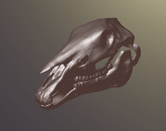 Horse Skull Mask v2 STL files for 3D printing