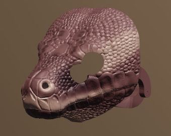 Rough Scaled Python Mask .STL-bestanden voor 3D-printen