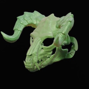 Horned Canine Skull Mask .STL files for 3D printing