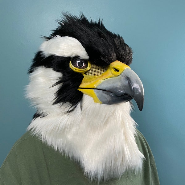 Realistic Aplomado Falcon Fursuit head