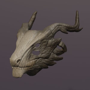 Forest Dragon Mask .STL files for 3D printing
