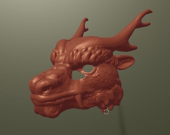 Eastern dragon mask .stl files for 3D printing