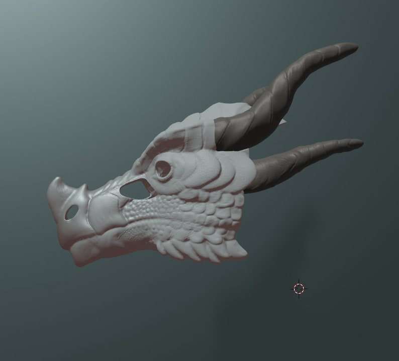 Horned Dragon Mask .STL Files for 3D Printing | Etsy