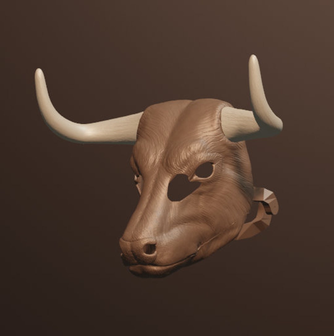 Bull Mask .STL Files for 3D Printing - Etsy
