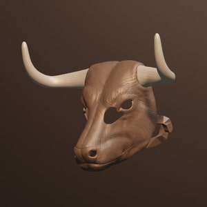 Bull Mask .STL files for 3D printing