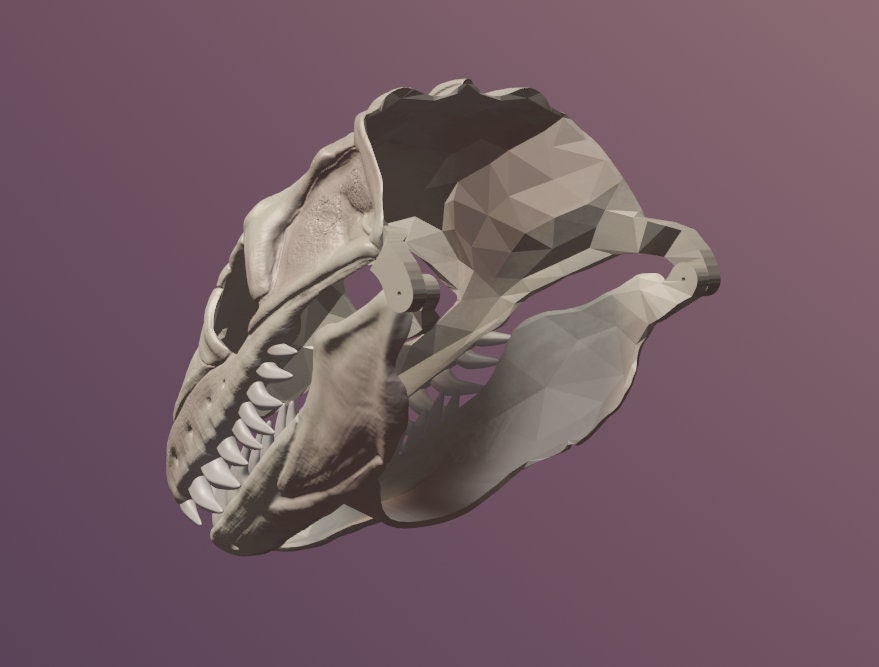 Burmese Python Skull Mask .STL Files for 3D Printing - Etsy