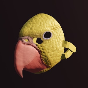 Regent Parrot Mask .STL files for 3D printing