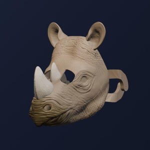 Rhinoceros Mask .STL files for 3D printing