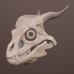 Spiked Dragon Skull Mask .STL files for 3D printing