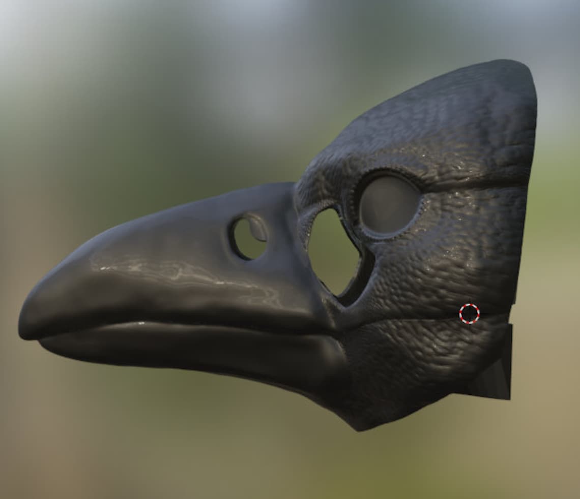 Raven Mask .STL Files for 3D Printing Etsy