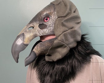 Realistic California Condor Vulture Fursuit Head