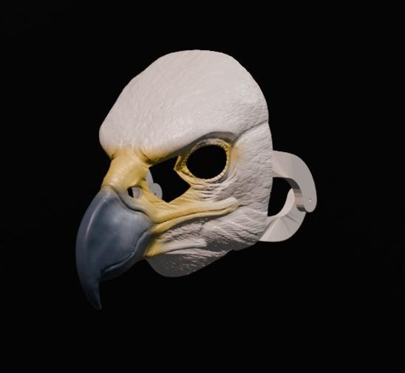 African Fish Eagle Mask .STL Files for 3D Printing - Etsy