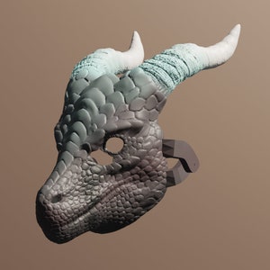 Scaled Dragon Mask .STL files for 3D printing