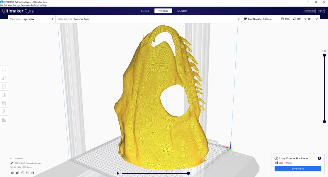 Ball Python Skull Mask .STL Files Etsy