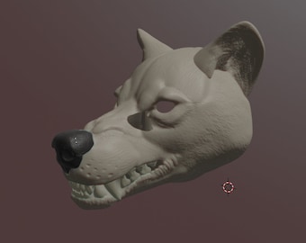 Snarling Grey Wolf Mask STL files for 3D printing