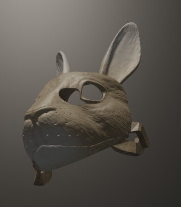 Rabbit Mask .STL Files for 3D Printing - Etsy
