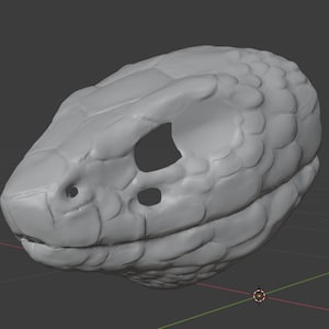 Máscara de serpiente Lancehead. Archivos STL para impresión 3D