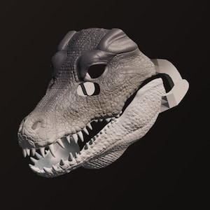 Dwarf Crocodile Mask .STL files for 3D printing