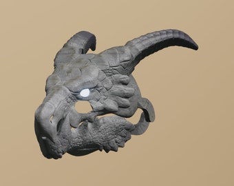 Rock Dragon Mask .STL files for 3D printing