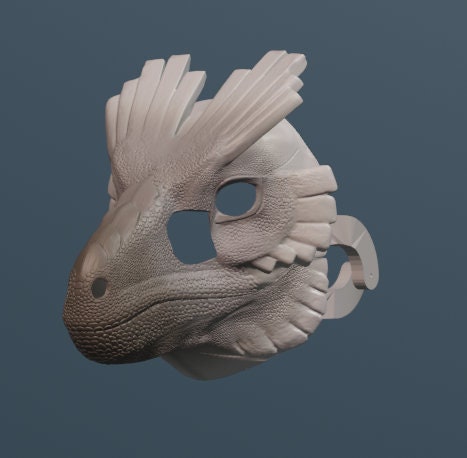 Crested Dragon Mask .STL files for 3D printing
