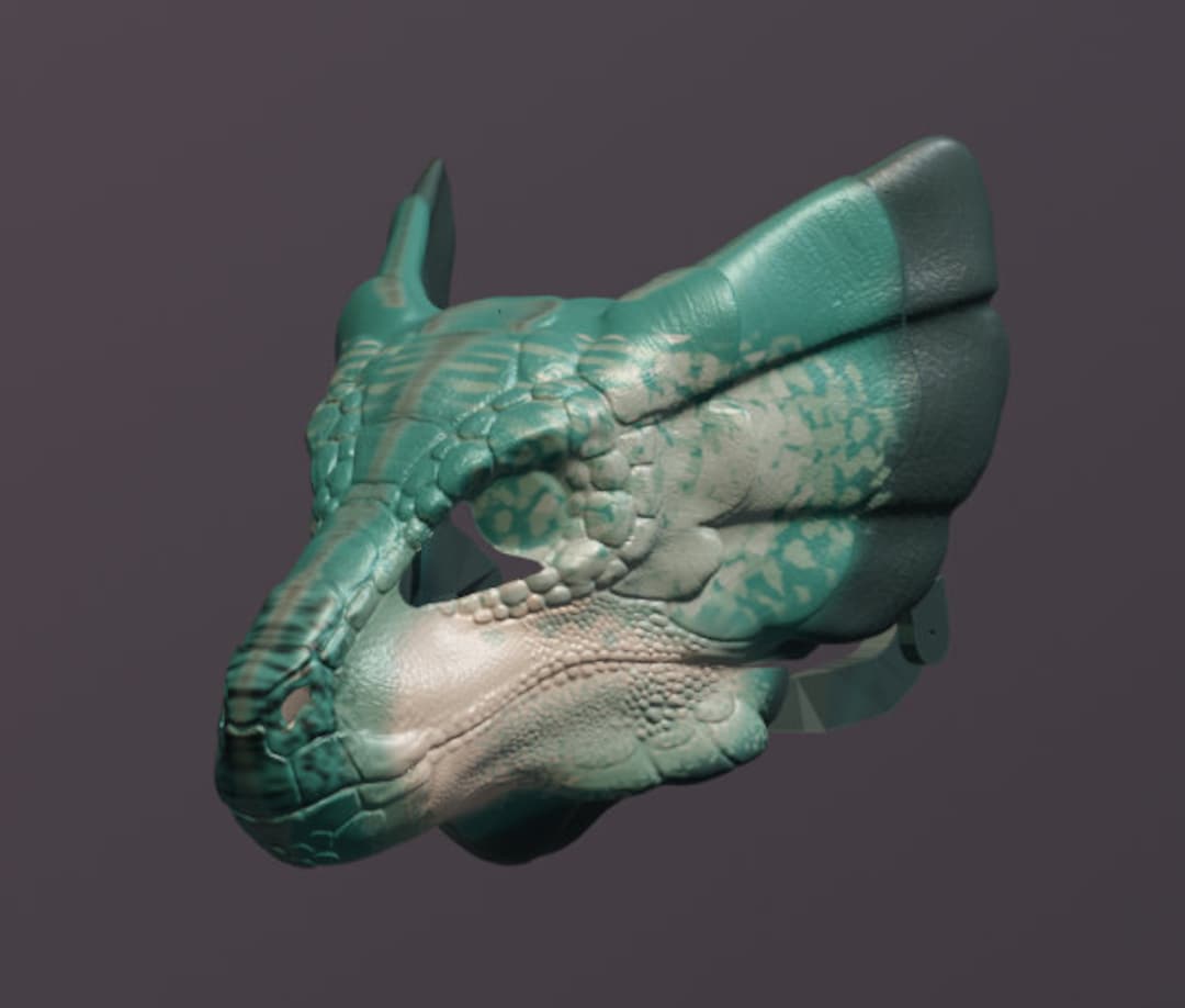 Frilled Dragon Mask .STL Files for 3D Printing - Etsy