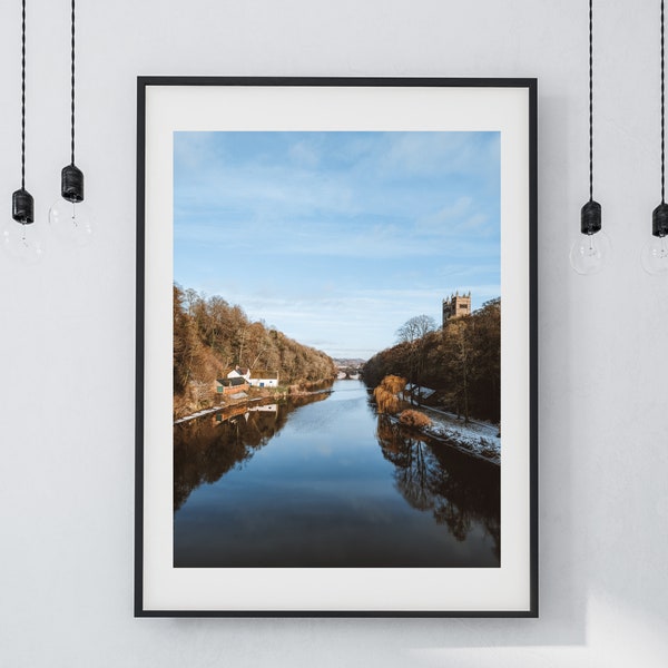 Durham River Print | UK Travel Photo, Wall Art, England Gift, UK Souvenir, Durham Gift, Durham Cathedral Print, Durham Castle, County Durham