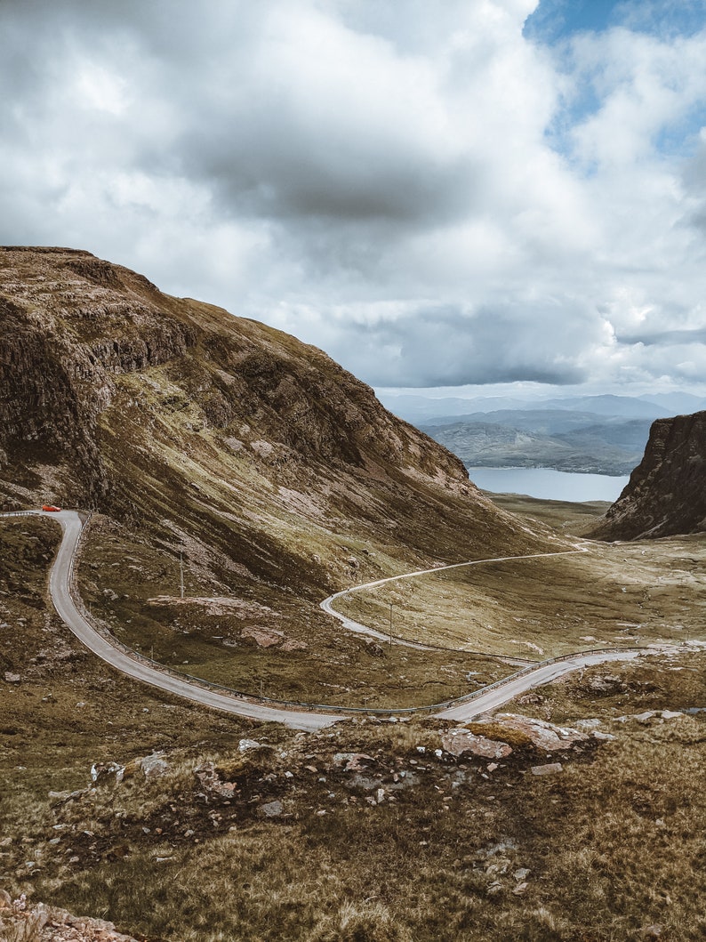 Bealach Na Ba, Cycling Wall Art Scotland Landscape Photo, Scottish Outdoors Travel, NC500 Print, Scotland Gift, Mountain Road, Applecross image 2