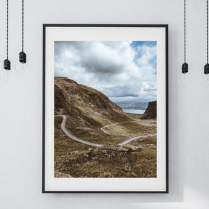 Bealach Na Ba, Cycling Wall Art Scotland Landscape Photo, Scottish Outdoors Travel, NC500 Print, Scotland Gift, Mountain Road, Applecross image 1