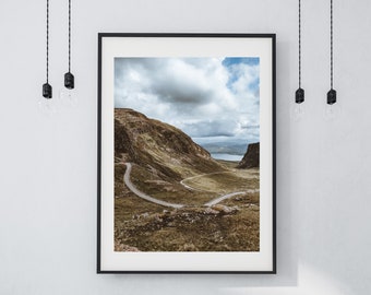 Bealach Na Ba, Cycling Wall Art | Scotland Landscape Photo, Scottish Outdoors Travel, NC500 Print, Scotland Gift, Mountain Road, Applecross