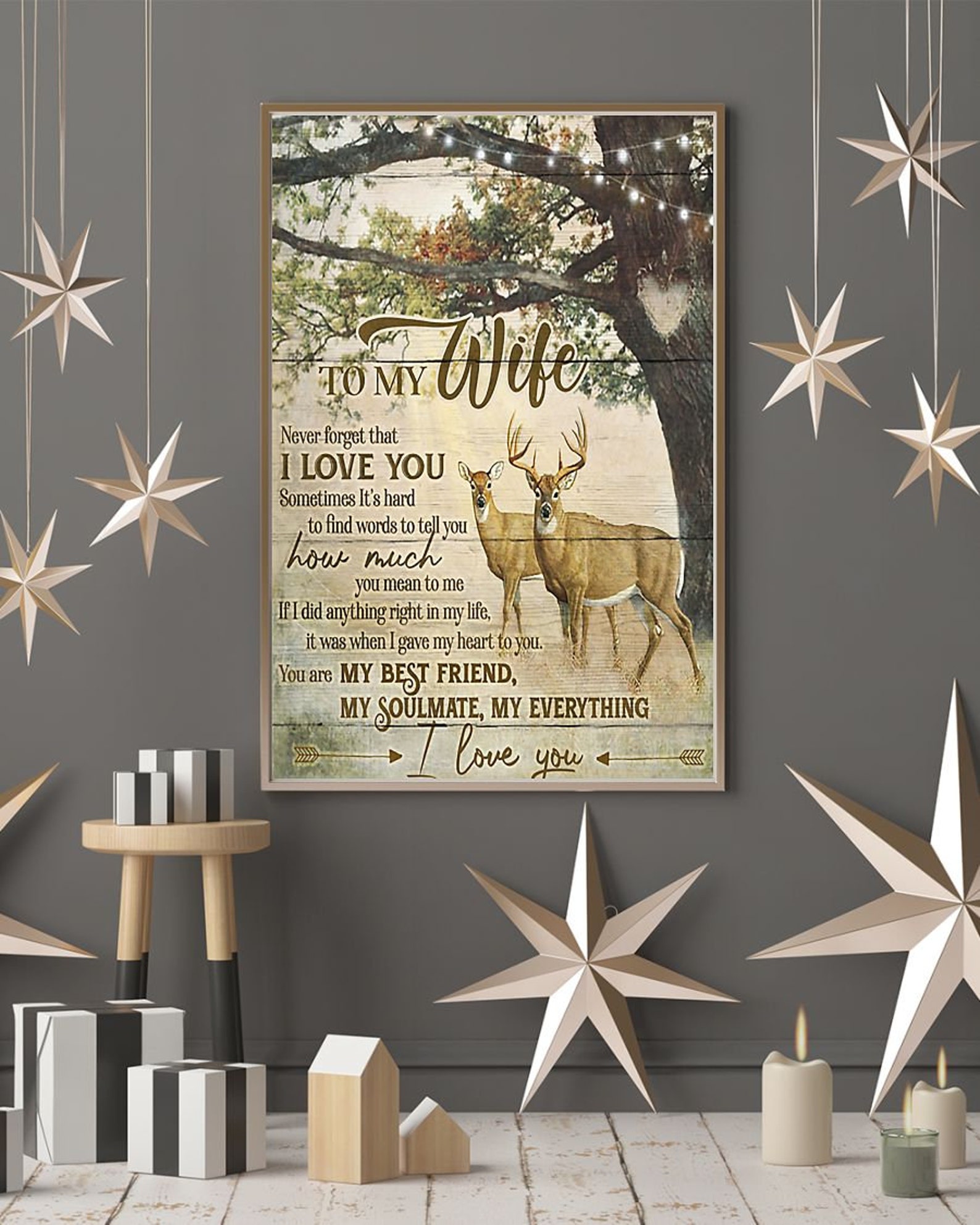 Toile Photo Personnalisée - Impression Avec Vos Photos - Décoration Murale Noël - Cadeau Personnalisé Familial