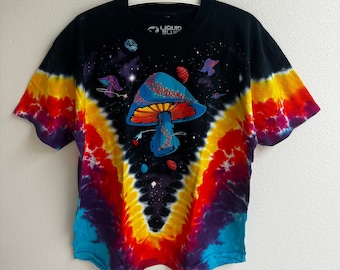 Psychedelic Mushroom Tie Dye Shirt: Trippy Space Graphic Tee