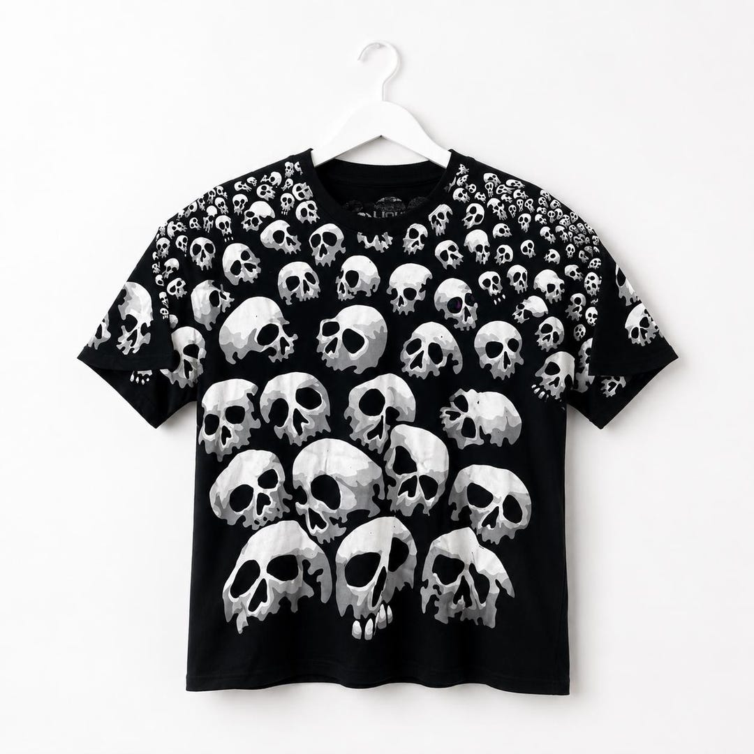 Liquid Blue Travis Scott Skull All Over Print T-shirt,halloween