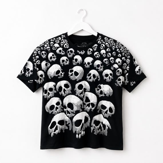 Liquid Blue Travis Scott Skull All Over Print T-shirt,halloween