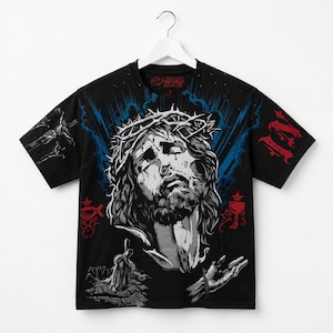 Liquid Blue Mystical Wizard Graphic Tee, Dark Fantasy Tee, Wizard