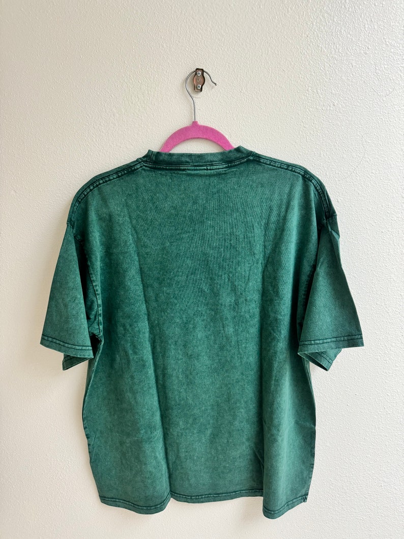 Oversized Acid Wash Shirt: Vintage Style Stone Washed Tee image 2