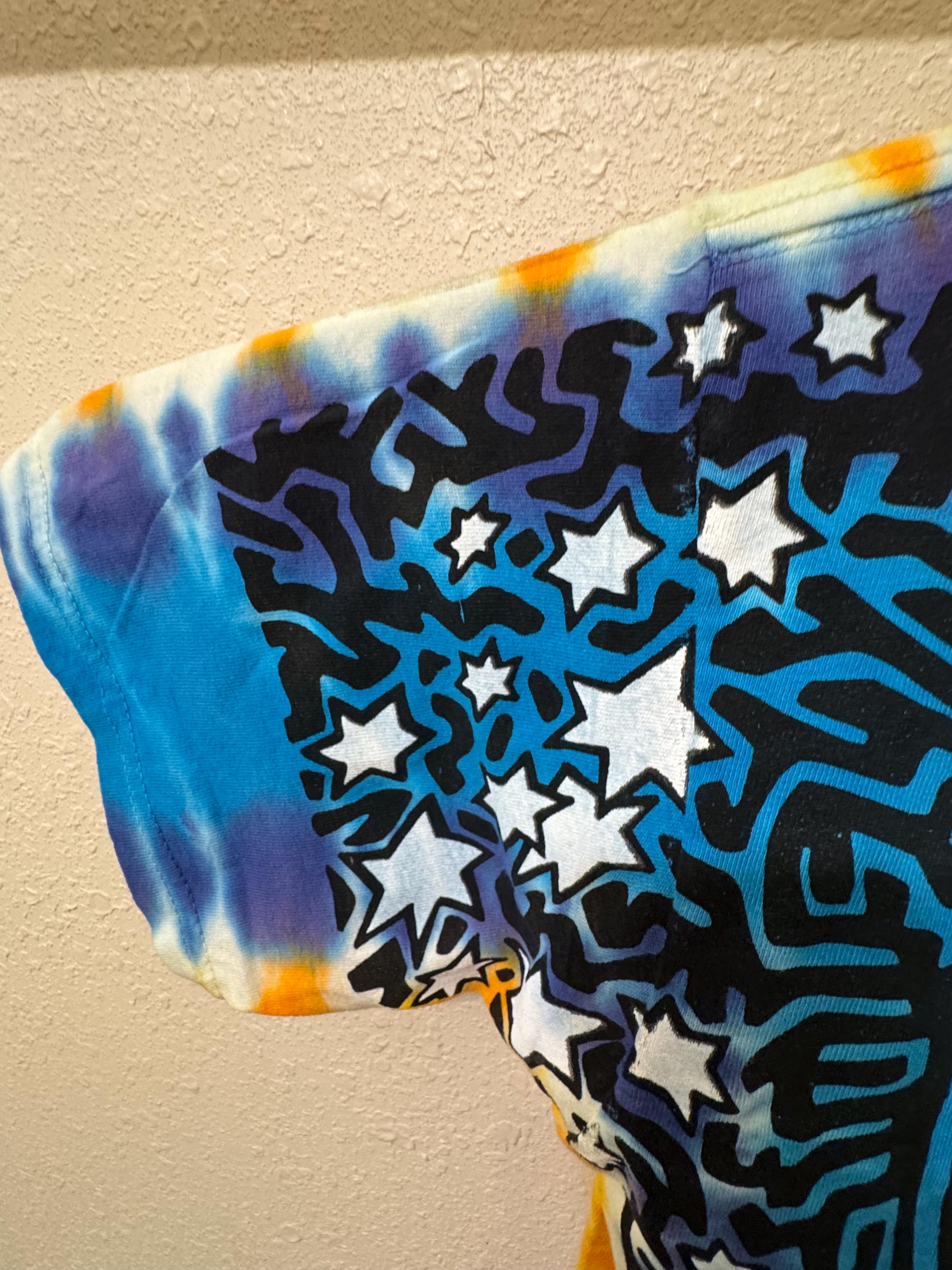 Liquid Blue| Sun Moon| Tie-dye T-shirt| Allover Print|nature Shirt