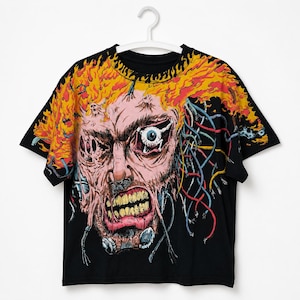 Liquid Blue Logan Wolverine Black T-Shirt: Dark Fantasy Overload shirt, All Over Print tshirt,halloween cyberpunk tee