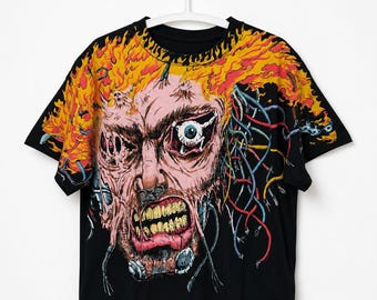 Liquid Blue Logan Wolverine Black T-Shirt: Dark Fantasy Overload shirt, All Over Print tshirt,halloween cyberpunk tee
