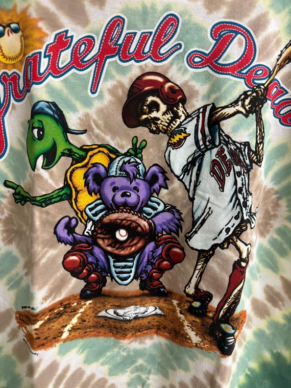 Grateful Dead Baseball Bear Shirt,retro Grateful Dead Tie Dye