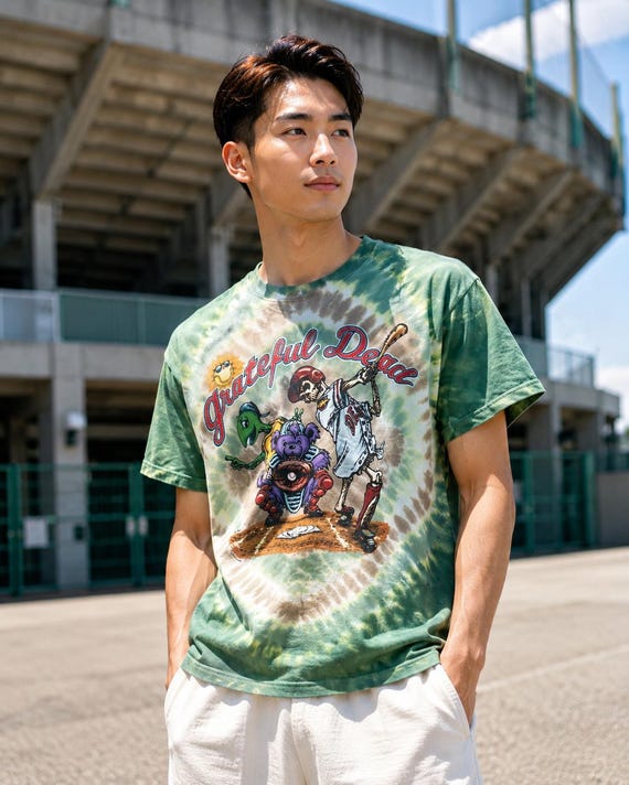 Grateful Dead Baseball Bear Shirt,retro Grateful Dead Tie Dye