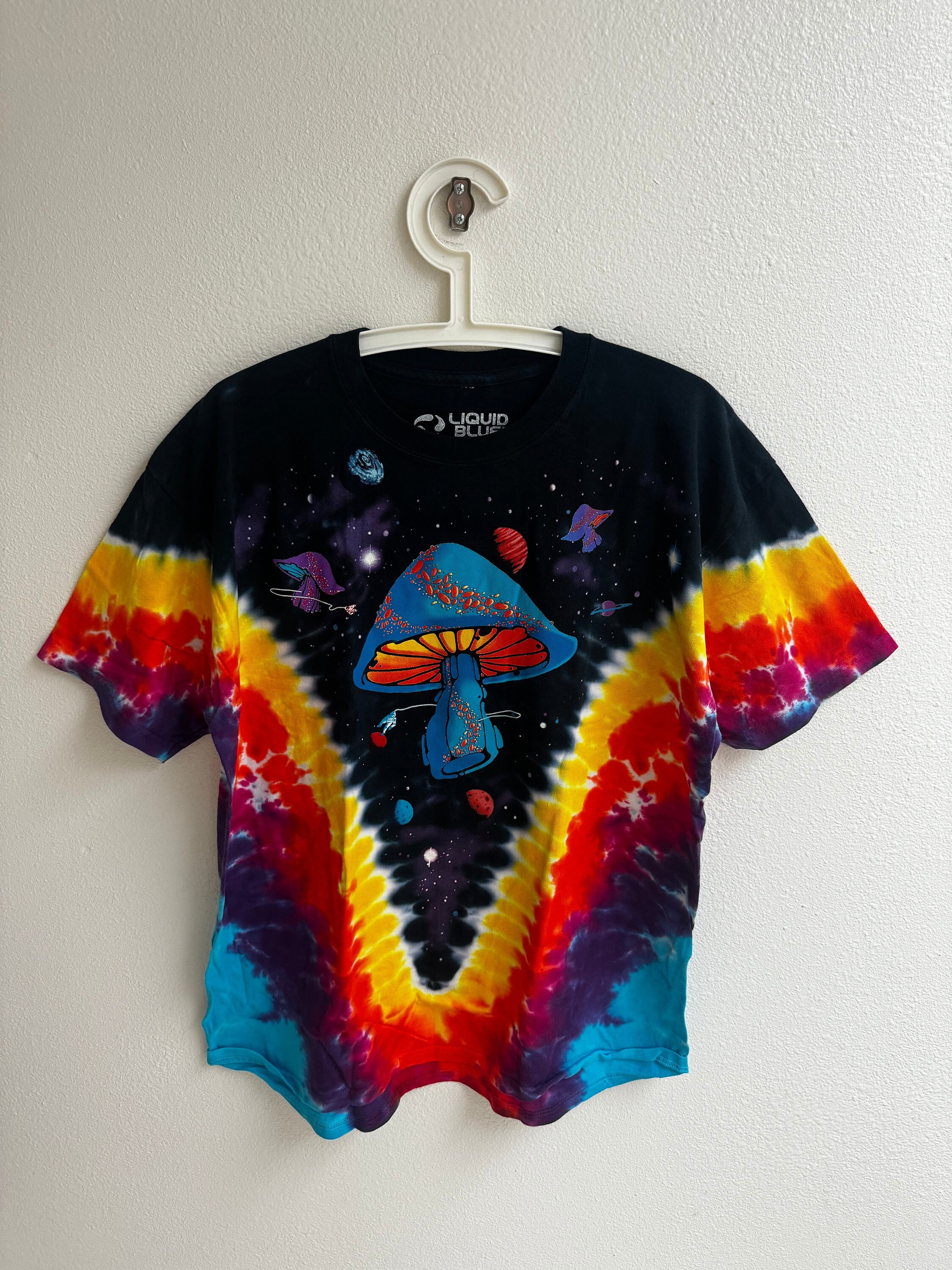 T-Shirt Unisex Tie Dye Mushroom ELF-2 | Stampe Psichedeliche | 100% Cotone | USA