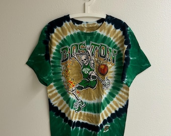 Boston Dunker Skeleton Tie-Dye Basketball-T-Shirt
