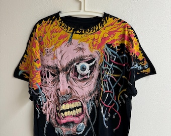 Travis Scott shirt|Logan wolverine tshirt |DARK FANTASY Overload Tee|all over print shirt|Psychedelic Graphic Tee|New year Gift for man
