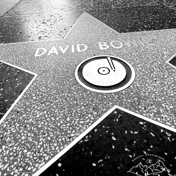 David Bowie's star photo print - original - limited edition - black & white - California - Hollywood Walk of Fame - musician