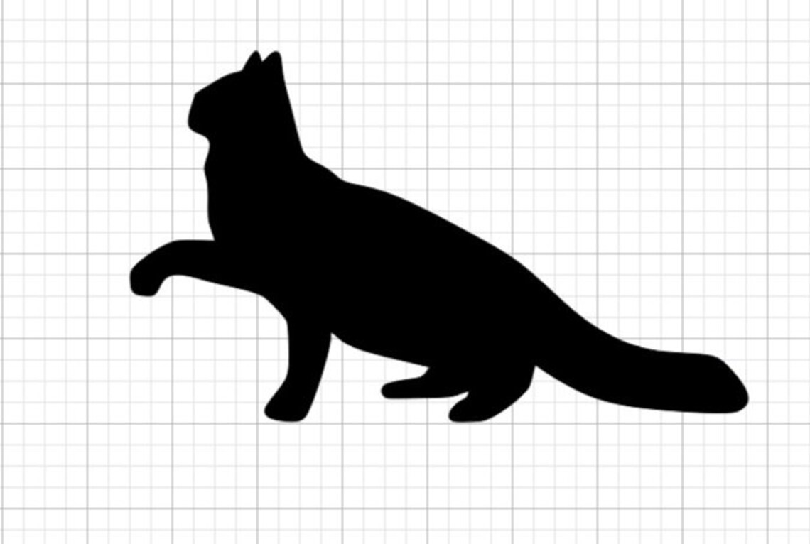 Large Cat silhouette reusable stencils spray paint air Etsy