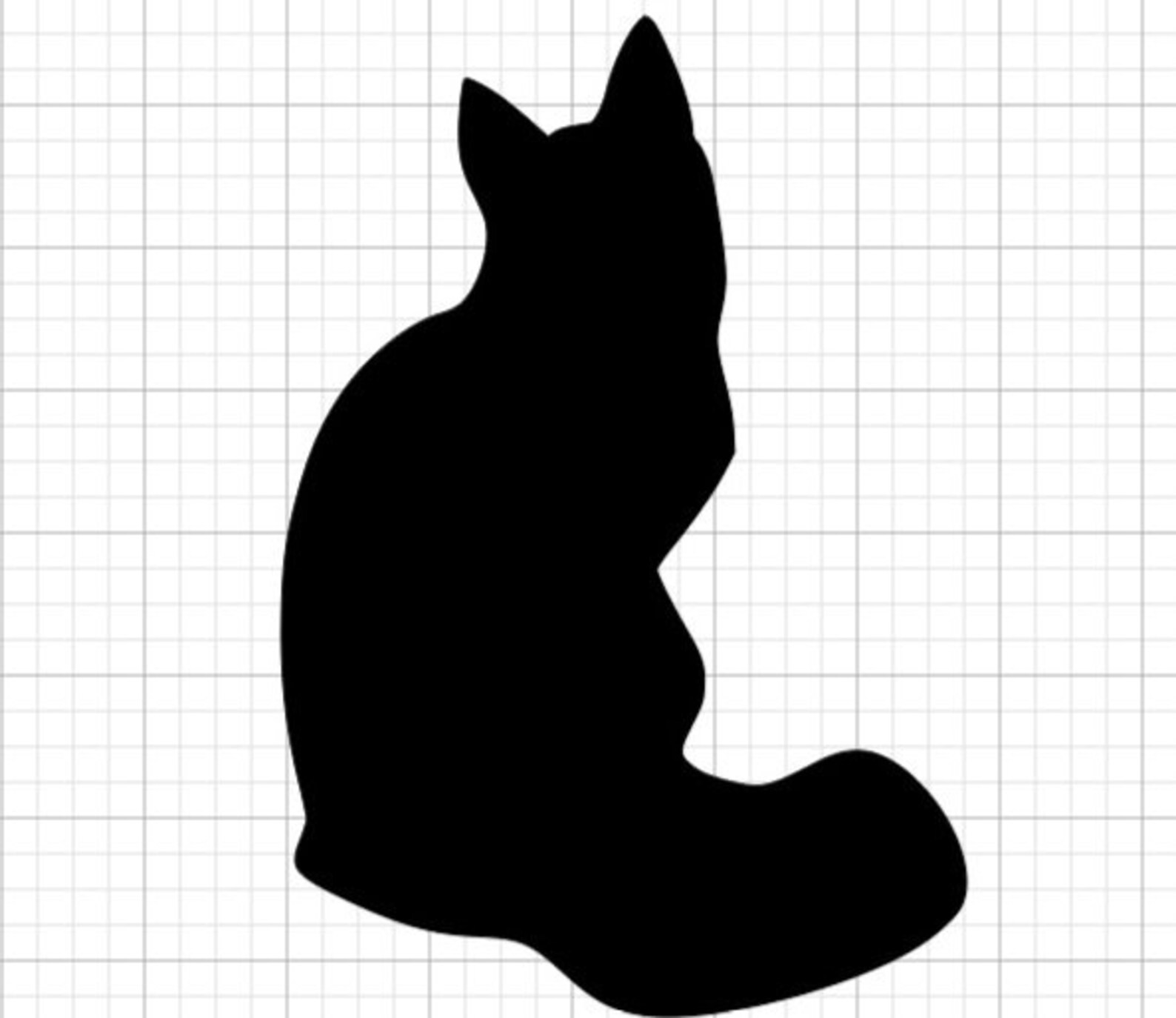 Large Cat silhouette re-usable stencils spray paint air | Etsy