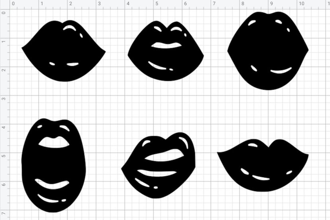 Re-usable various lip stencils decor arts and crafts paint DIY | Etsy