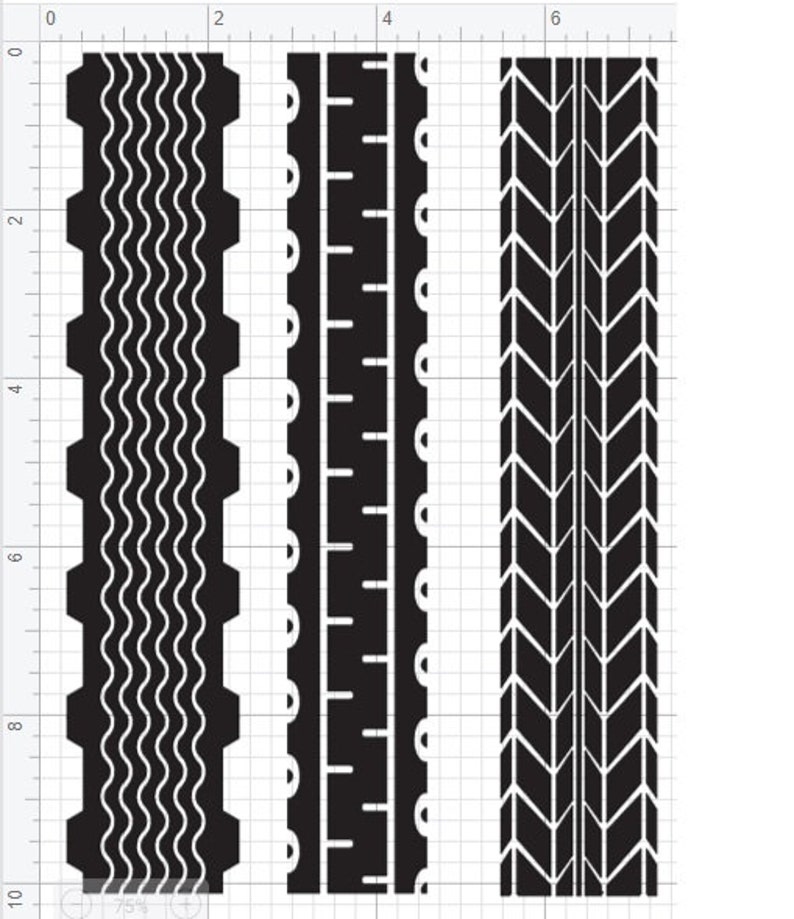 Re-usable Tyre Track Stencils Decor Arts and Crafts Paint DIY | Etsy UK